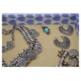 Lot of Fashion Jewelry - Silver Tone Coin Jewelry and Beaded Bracelets Lot of Fashion Jewelry - Silver Tone Coin Jewelry and Beaded Bracelets