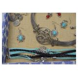 Lot of Fashion Jewelry - Silver Tone Coin Jewelry and Beaded Bracelets Lot of Fashion Jewelry - Silver Tone Coin Jewelry and Beaded Bracelets