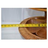 Hand-Carved 3-Tier Wooden Server with Animal Motif - 23in Tall Hand-Carved 3-Tier Wooden Server with Animal Motif - 23in Tall