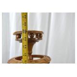 Hand-Carved 3-Tier Wooden Server with Animal Motif - 23in Tall Hand-Carved 3-Tier Wooden Server with Animal Motif - 23in Tall