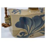 Japanese Stoneware Canteen with Rope Handle Signed Japanese Stoneware Canteen with Rope Handle Signed