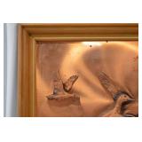 Framed Copper Relief Wall Art with Ducks, 16 x 13 in. Framed Copper Relief Wall Art with Ducks, 16 x 13 in.