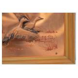 Framed Copper Relief Wall Art with Ducks, 16 x 13 in. Framed Copper Relief Wall Art with Ducks, 16 x 13 in.