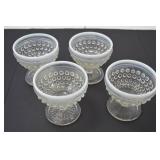 Set of 4 Vintage Opalescent Glass Sherbet Dishes Set of 4 Vintage Opalescent Glass Sherbet Dishes