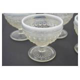 Set of 4 Vintage Opalescent Glass Sherbet Dishes Set of 4 Vintage Opalescent Glass Sherbet Dishes