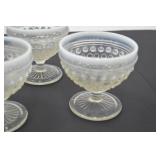 Set of 4 Vintage Opalescent Glass Sherbet Dishes Set of 4 Vintage Opalescent Glass Sherbet Dishes