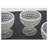 Set of 4 Vintage Opalescent Glass Sherbet Dishes Set of 4 Vintage Opalescent Glass Sherbet Dishes