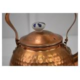 Handcrafted Copper Tea Kettle with Ceramic Handle - 9 Inch Tall Handcrafted Copper Tea Kettle with Ceramic Handle - 9 Inch Tall