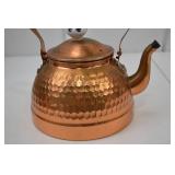 Handcrafted Copper Tea Kettle with Ceramic Handle - 9 Inch Tall Handcrafted Copper Tea Kettle with Ceramic Handle - 9 Inch Tall
