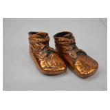 Vintage Bronze Baby Shoes Keepsake Pair Vintage Bronze Baby Shoes Keepsake Pair