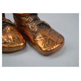 Vintage Bronze Baby Shoes Keepsake Pair Vintage Bronze Baby Shoes Keepsake Pair