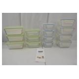 NEW Glasslock Glass Food Storage Containers Assorted Set - 15 Pieces NEW Glasslock Glass Food Storage Containers Assorted Set - 15 Pieces
