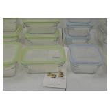 NEW Glasslock Glass Food Storage Containers Assorted Set - 15 Pieces NEW Glasslock Glass Food Storage Containers Assorted Set - 15 Pieces