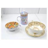 Assorted Japanese Porcelain Tableware, Morimura Noritake & Floral Mug Assorted Japanese Porcelain Tableware, Morimura Noritake & Floral Mug