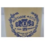 Antique Moutarde de Lyon Stoneware Mustard Crock, 1/2 Gal Antique Moutarde de Lyon Stoneware Mustard Crock, 1/2 Gal