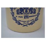 Antique Moutarde de Lyon Stoneware Mustard Crock, 1/2 Gal Antique Moutarde de Lyon Stoneware Mustard Crock, 1/2 Gal