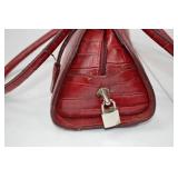 Prada Red Croc-Embossed Leather Handbag - Unauthenticated Prada Red Croc-Embossed Leather Handbag - Unauthenticated