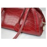 Prada Red Croc-Embossed Leather Handbag - Unauthenticated Prada Red Croc-Embossed Leather Handbag - Unauthenticated
