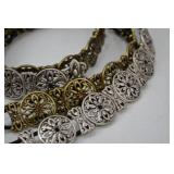 Pair of Coldwater Creek Flower Stretch Belt S/M Pair of Coldwater Creek Flower Stretch Belt S/M