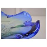 Cobalt Blue Art Glass Decorative Bowl, 12 Inch Cobalt Blue Art Glass Decorative Bowl, 12 Inch