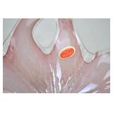 Pink Murano Handmade Art Glass Centerpiece Bowl Pink Murano Handmade Art Glass Centerpiece Bowl