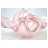 Pink Murano Handmade Art Glass Centerpiece Bowl Pink Murano Handmade Art Glass Centerpiece Bowl