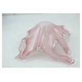 Pink Murano Handmade Art Glass Centerpiece Bowl Pink Murano Handmade Art Glass Centerpiece Bowl