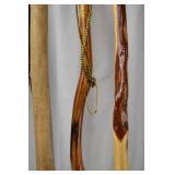 Lot of 8 Handcrafted Wooden Walking Sticks and Canes Lot of 8 Handcrafted Wooden Walking Sticks and Canes