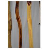 Lot of 8 Handcrafted Wooden Walking Sticks and Canes Lot of 8 Handcrafted Wooden Walking Sticks and Canes