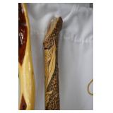 Lot of 8 Handcrafted Wooden Walking Sticks and Canes Lot of 8 Handcrafted Wooden Walking Sticks and Canes