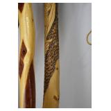 Lot of 8 Handcrafted Wooden Walking Sticks and Canes Lot of 8 Handcrafted Wooden Walking Sticks and Canes