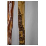 Lot of 8 Handcrafted Wooden Walking Sticks and Canes Lot of 8 Handcrafted Wooden Walking Sticks and Canes