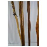 Lot of 8 Handcrafted Wooden Walking Sticks and Canes Lot of 8 Handcrafted Wooden Walking Sticks and Canes