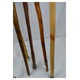 Lot of 8 Handcrafted Wooden Walking Sticks and Canes Lot of 8 Handcrafted Wooden Walking Sticks and Canes