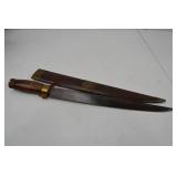 Antique Military Sword Bayonet with Scabbard, 18 Inch Antique Military Sword Bayonet with Scabbard, 18 Inch