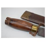 Antique Military Sword Bayonet with Scabbard, 18 Inch Antique Military Sword Bayonet with Scabbard, 18 Inch