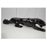 Glossy Black Panther Ceramic Home Decor Figurine - 20 Inch Glossy Black Panther Ceramic Home Decor Figurine - 20 Inch