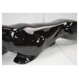 Glossy Black Panther Ceramic Home Decor Figurine - 20 Inch Glossy Black Panther Ceramic Home Decor Figurine - 20 Inch