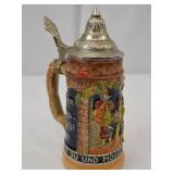Vintage German Beer Stein with Pewter Lid, Made in West Germany Vintage German Beer Stein with Pewter Lid, Made in West Germany
