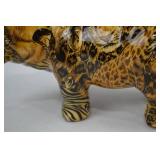 Safari Print Ceramic Hippo Home Decor Figurine 10 x 6 in Safari Print Ceramic Hippo Home Decor Figurine 10 x 6 in
