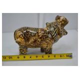 Safari Print Ceramic Hippo Home Decor Figurine 10 x 6 in Safari Print Ceramic Hippo Home Decor Figurine 10 x 6 in