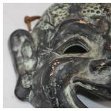 Vintage Patinated Ceramic Comedy Mask Wall Hanging Vintage Patinated Ceramic Comedy Mask Wall Hanging