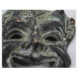 Vintage Patinated Ceramic Comedy Mask Wall Hanging Vintage Patinated Ceramic Comedy Mask Wall Hanging
