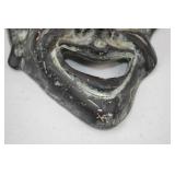 Vintage Patinated Ceramic Comedy Mask Wall Hanging Vintage Patinated Ceramic Comedy Mask Wall Hanging