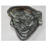 Vintage Patinated Ceramic Comedy Mask Wall Hanging Vintage Patinated Ceramic Comedy Mask Wall Hanging
