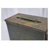 Lot of 2 Vintage Military Ammo Cans Metal Storage Boxes Lot of 2 Vintage Military Ammo Cans Metal Storage Boxes