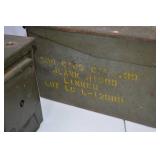 Lot of 2 Vintage Military Ammo Cans Metal Storage Boxes Lot of 2 Vintage Military Ammo Cans Metal Storage Boxes