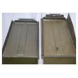 Lot of 2 Vintage Military Ammo Cans Metal Storage Boxes Lot of 2 Vintage Military Ammo Cans Metal Storage Boxes