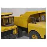 Vintage Tonka construction toy trucks and grader trio Vintage Tonka construction toy trucks and grader trio