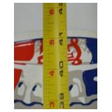 Vintage Pepsi-Cola Bottle Shaped Metal Advertising Sign - 41 Inches Vintage Pepsi-Cola Bottle Shaped Metal Advertising Sign - 41 Inches